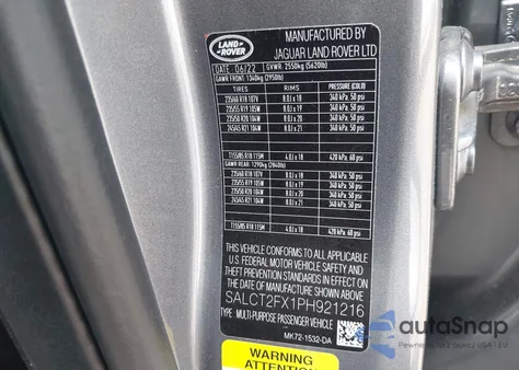 2023 Land Rover Discovery Sport S R-Dynamic z USA, uszkodzony, nr VIN SALCT2FX1PH921216